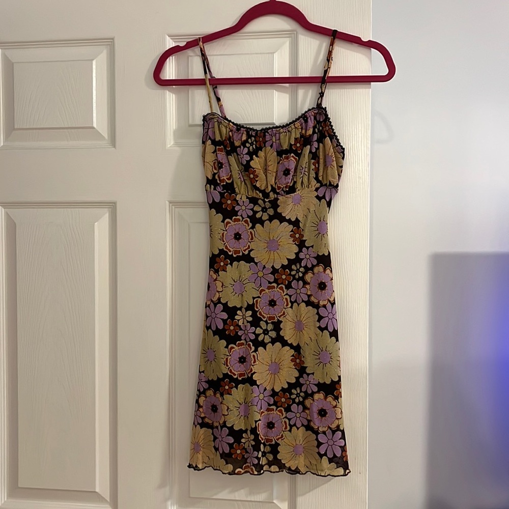 Princess Polly floral fitted mini dress